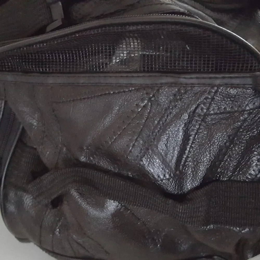 Patchwork Leather Duffle Bag Weekender Luggage *Promotional Word…